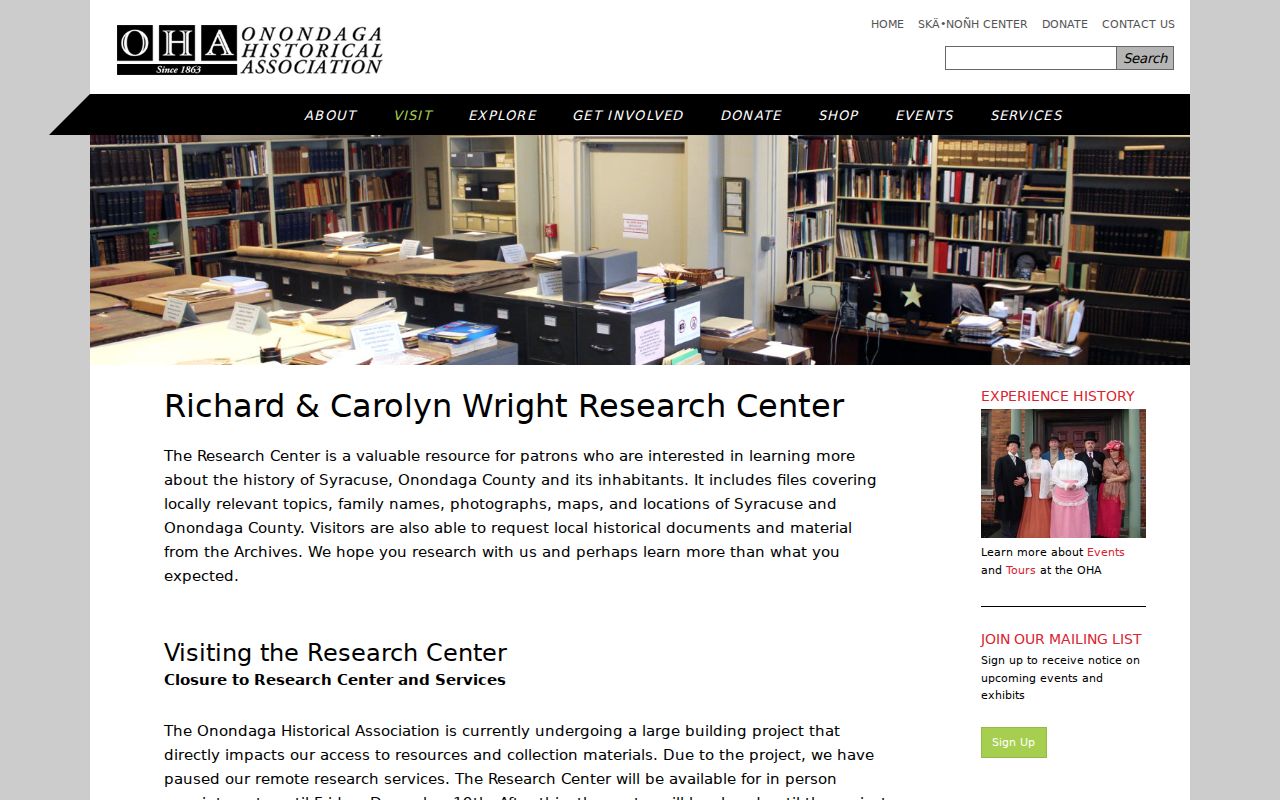 Onondaga County city directory research access at the OHA Wright Research Center